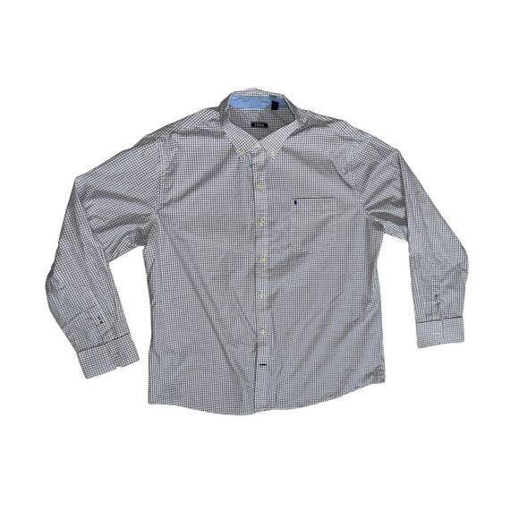 Izod plaid button up Long Sleeve dress shirt Size XXL Casual Business Office - Picture 1 of 4